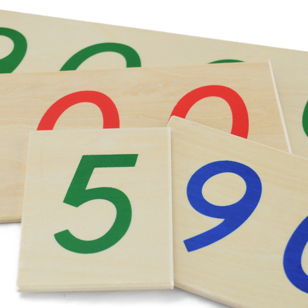 Cartes des nombres grand format 3 Les Cartes en bois des nombres Montessori